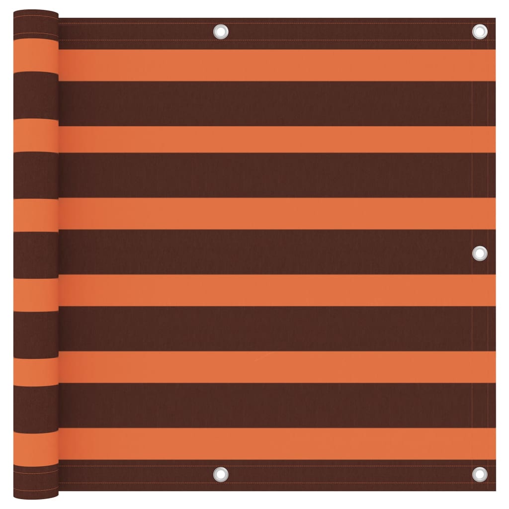 Balkon-Sichtschutz Orange und Braun 90x300 cm Oxford-Gewebe