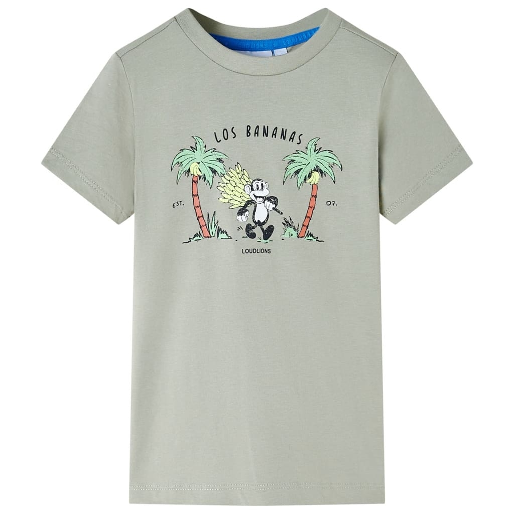 Kinder-T-Shirt Helles Khaki 104