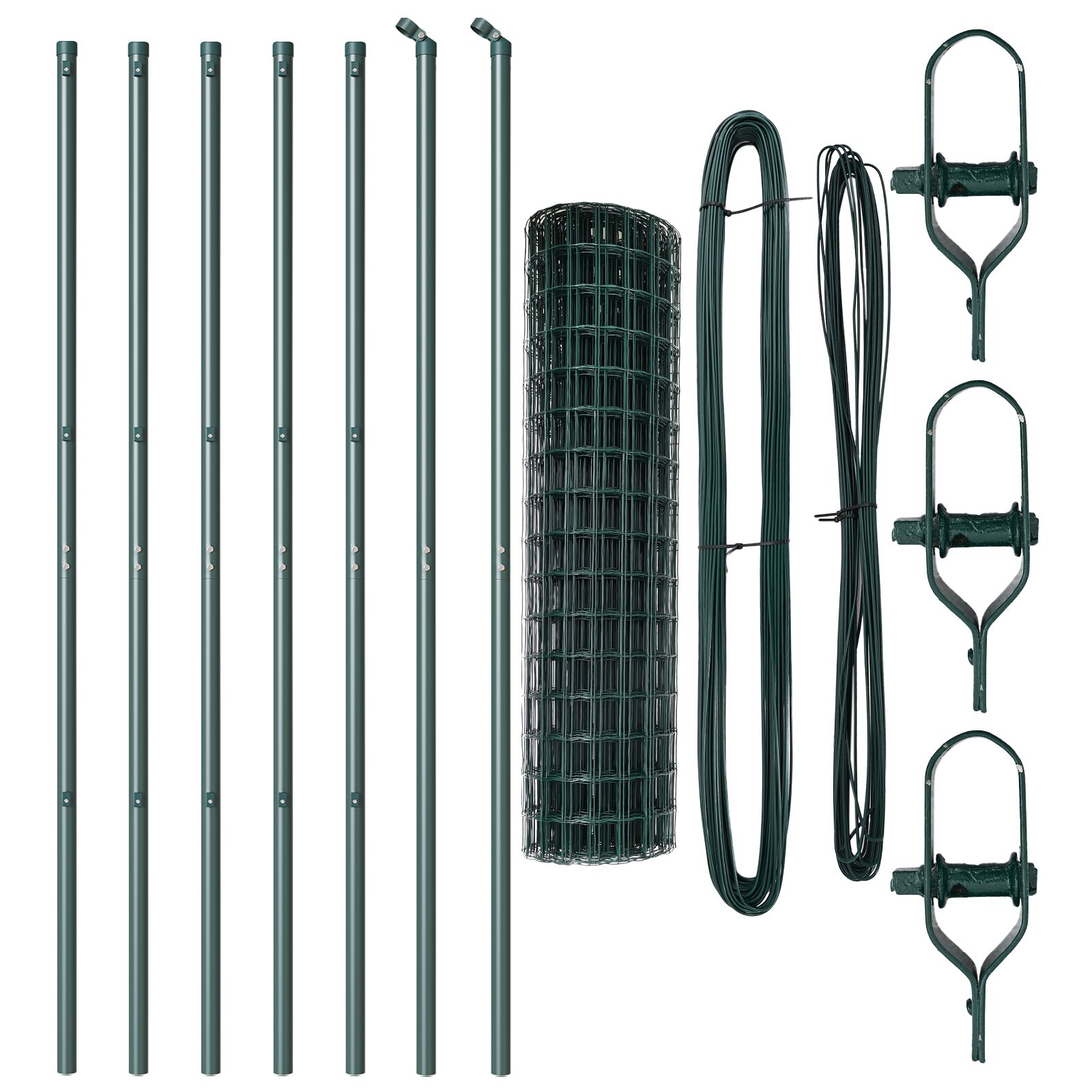 Euro Zaun Set aus 2 Grün Metall 10 x 1 m Langlebig Euro Zaun