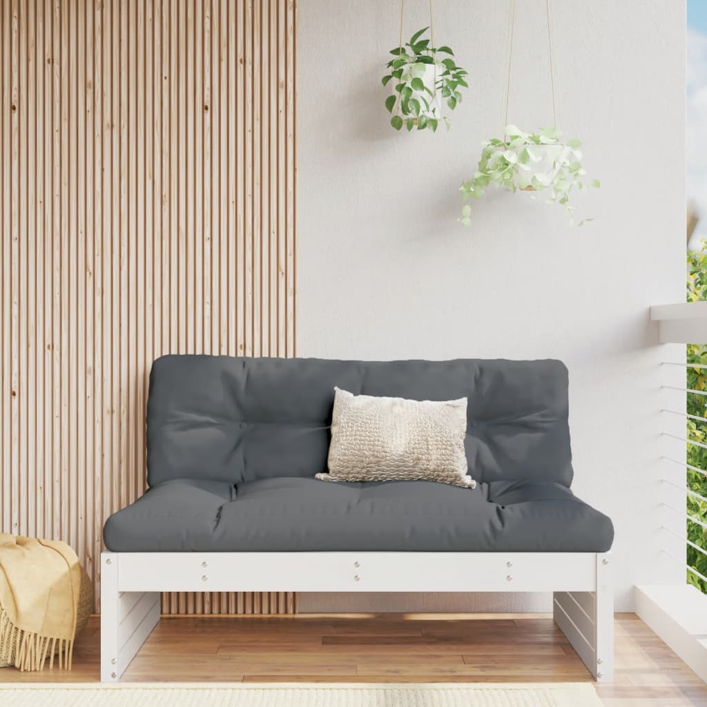 Mittelsofa Weiß 120x80 cm Massivholz Kiefer Mittelsofa Weiß 120x80 cm Massivholz Kiefer