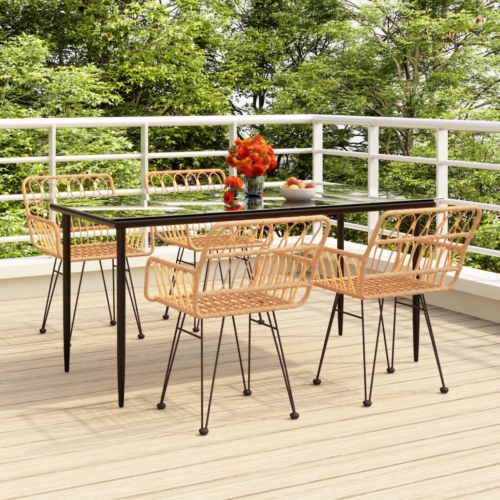5-tlg. Garten-Essgruppe Poly Rattan 5-tlg. Garten-Essgruppe Poly Rattan