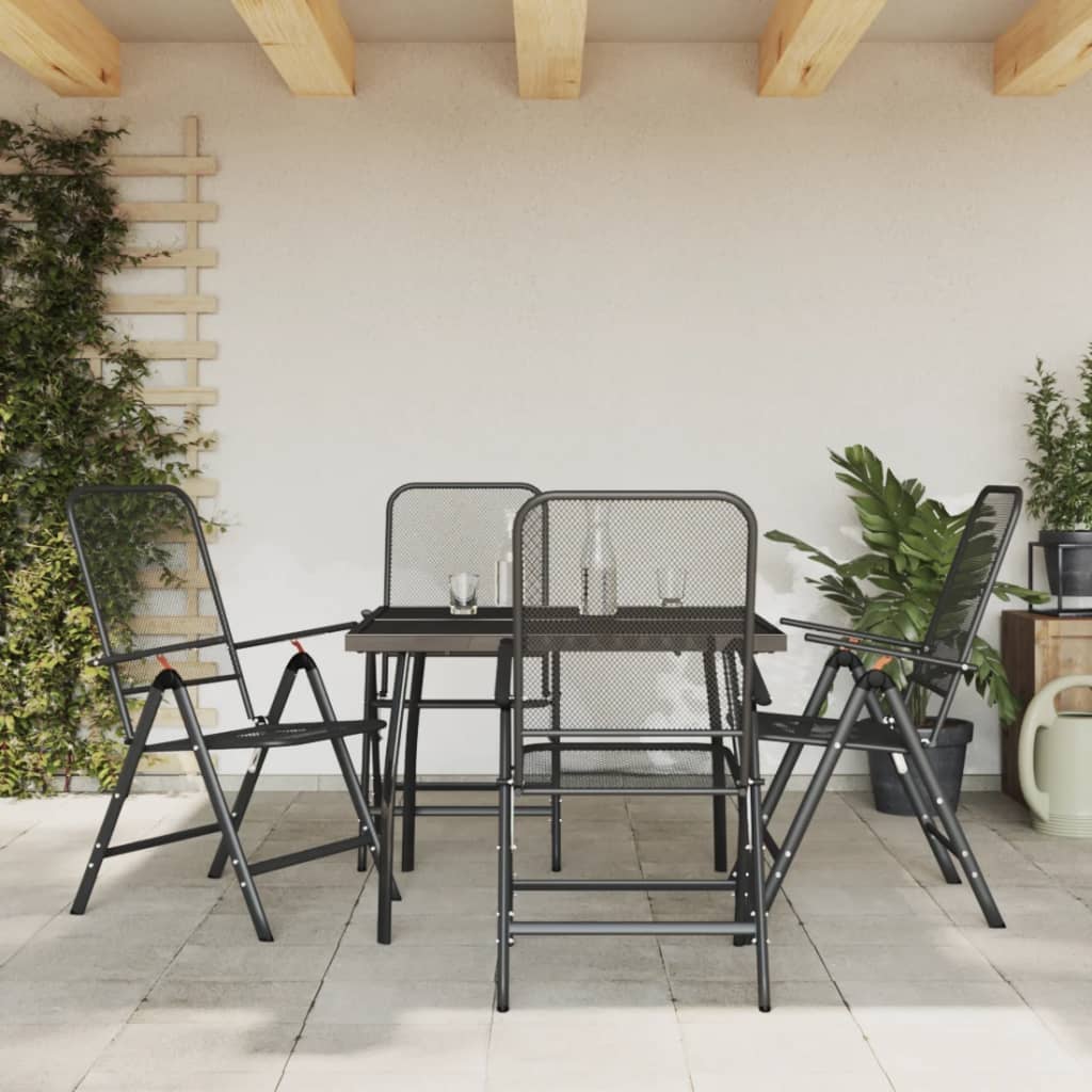 5-tlg. Garten-Essgruppe Anthrazit Streckgitter 5-tlg. Garten-Essgruppe Anthrazit Streckgitter