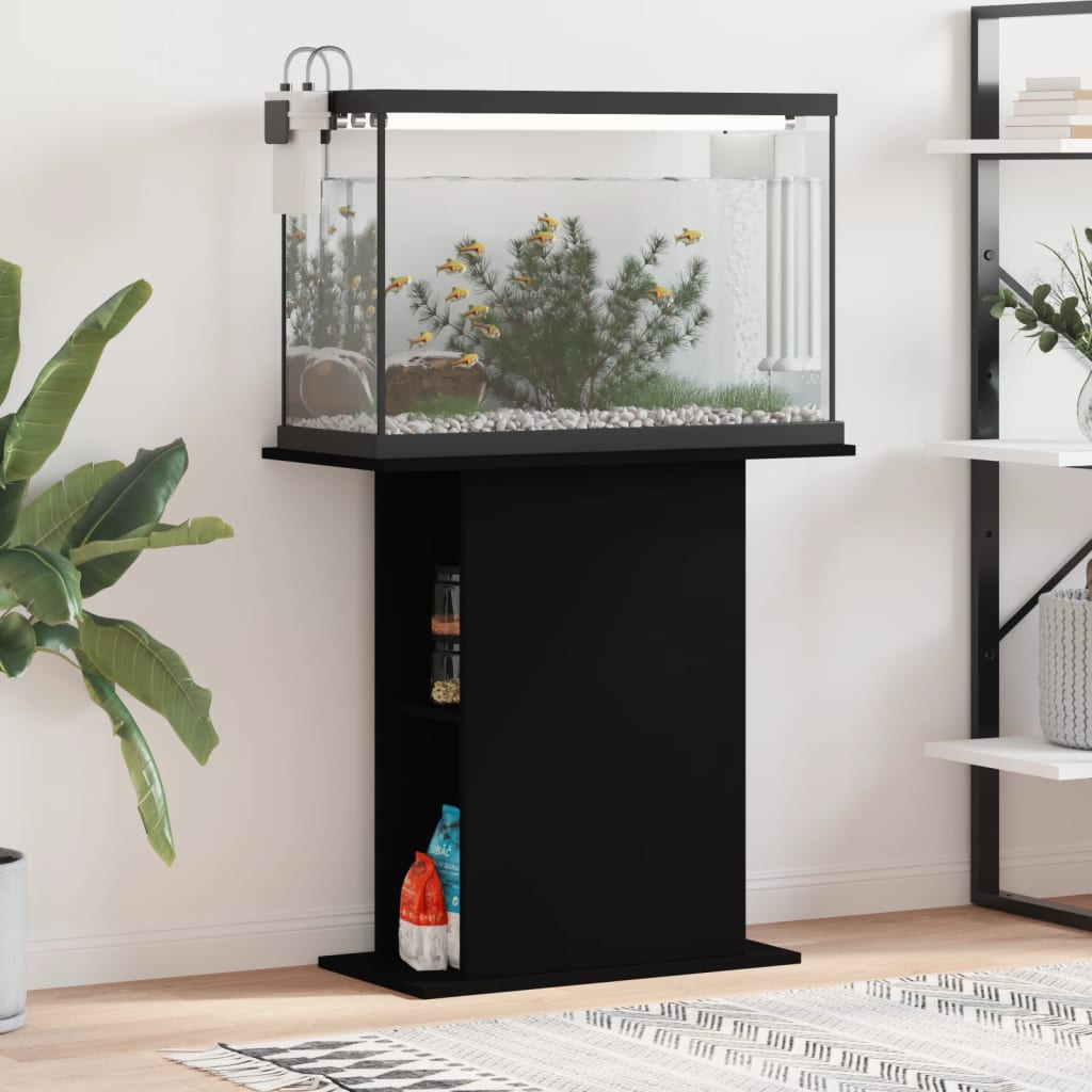 Aquariumständer Schwarz 75x36x72,5 cm Holzwerkstoff Aquariumständer Schwarz 75x36x72,5 cm Holzwerkstoff
