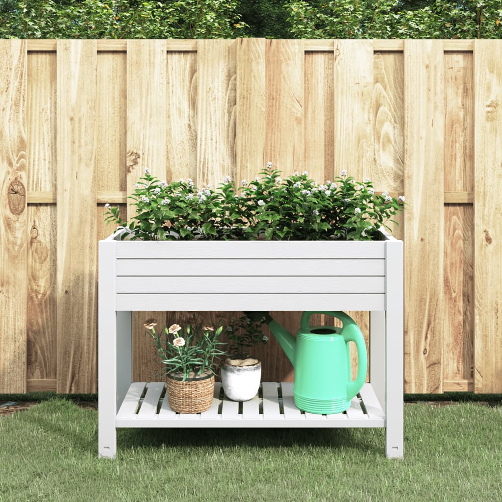 Hochbeet Weiß 110x45x79 cm Polypropylen Hochbeet Weiß 110x45x79 cm Polypropylen