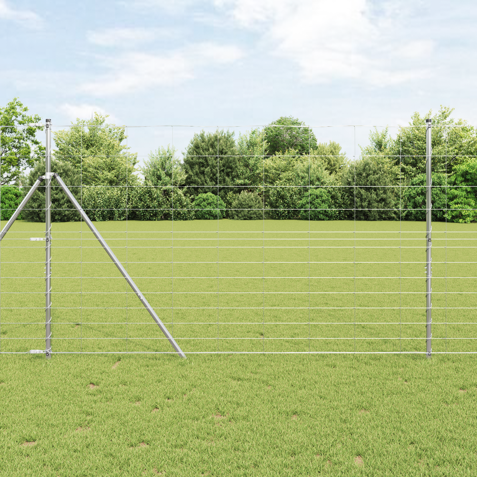 Feldzaun 1,5x25 m Feuerverzinkter Stahl