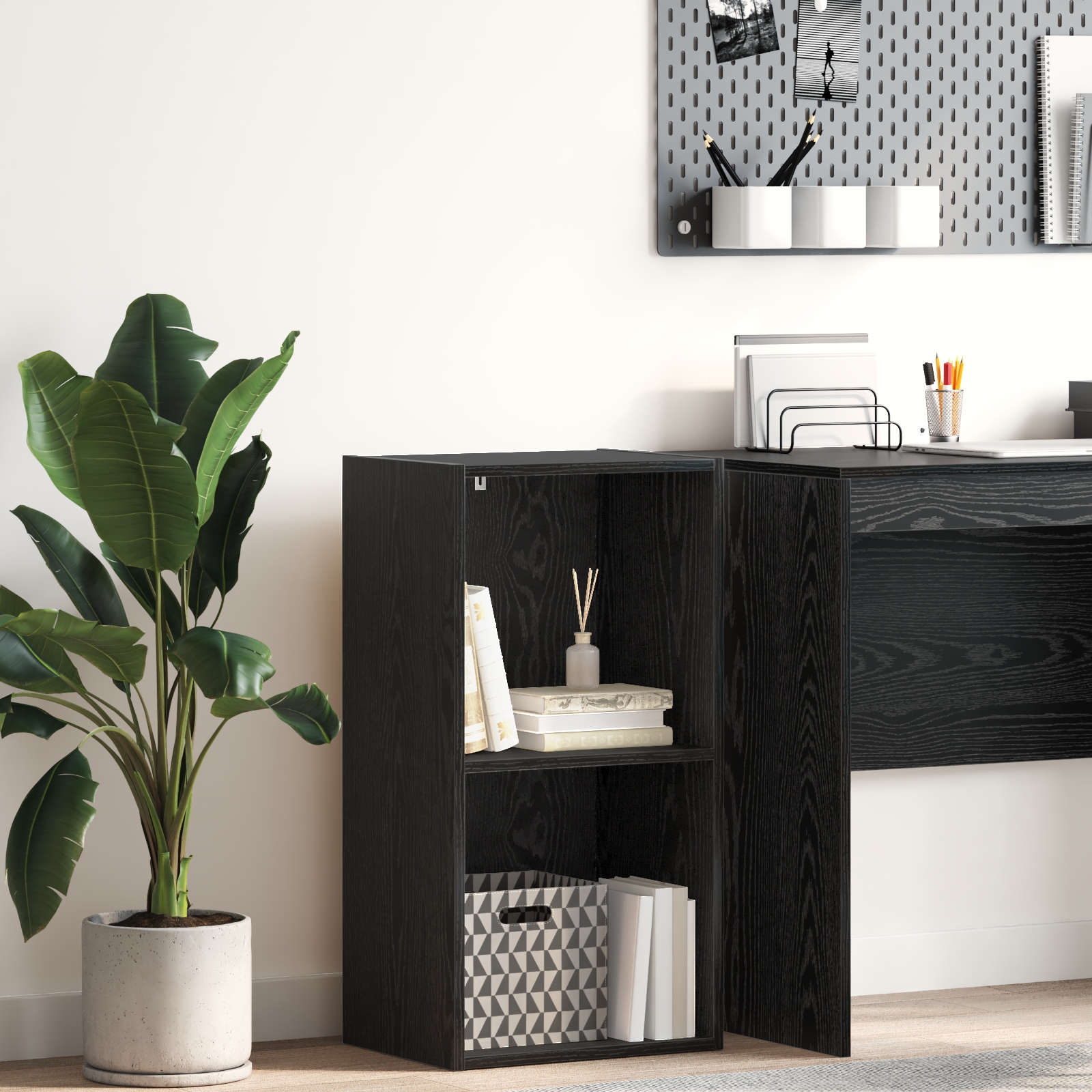 Bücherregal Schwarze Eiche 40 x 30 x 77 cm Holzwerkstoff