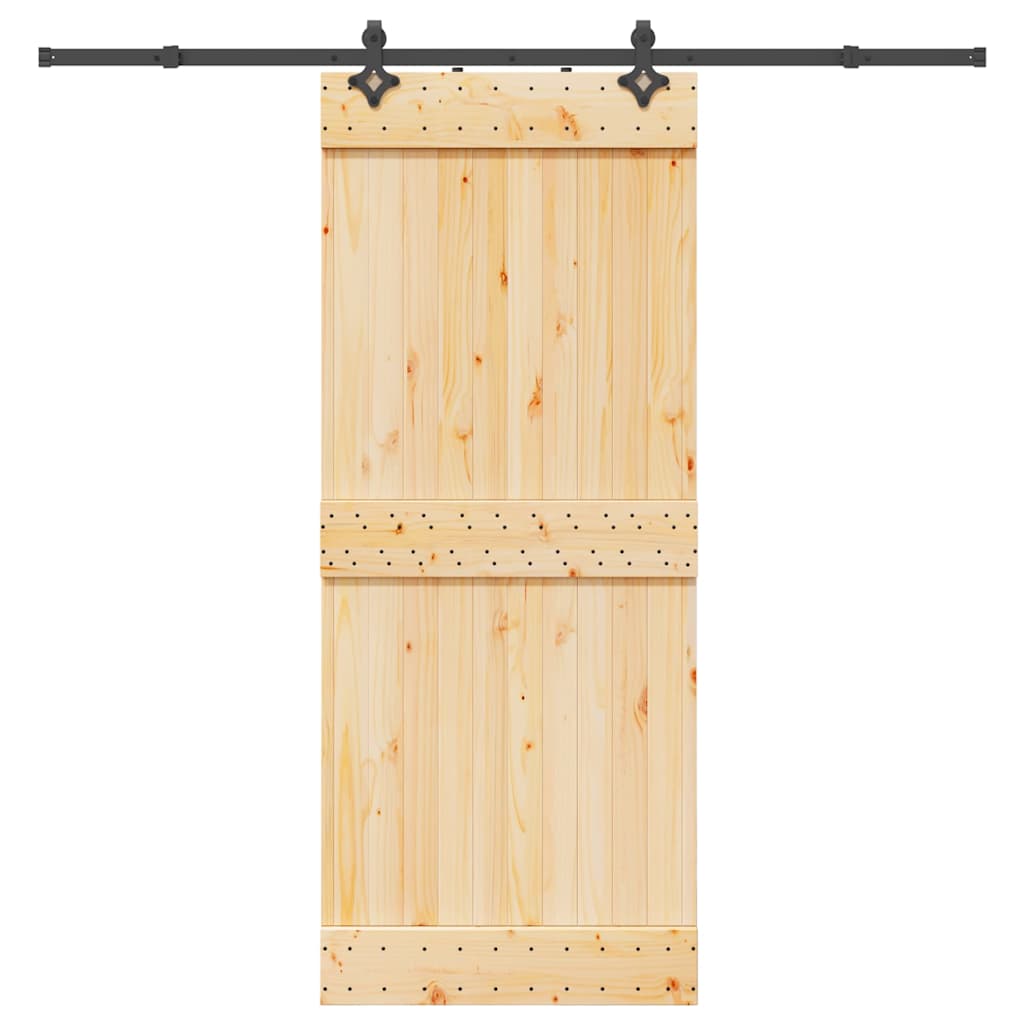 Schiebetür mit Beschlag 85x210 cm Massivholz Kiefer