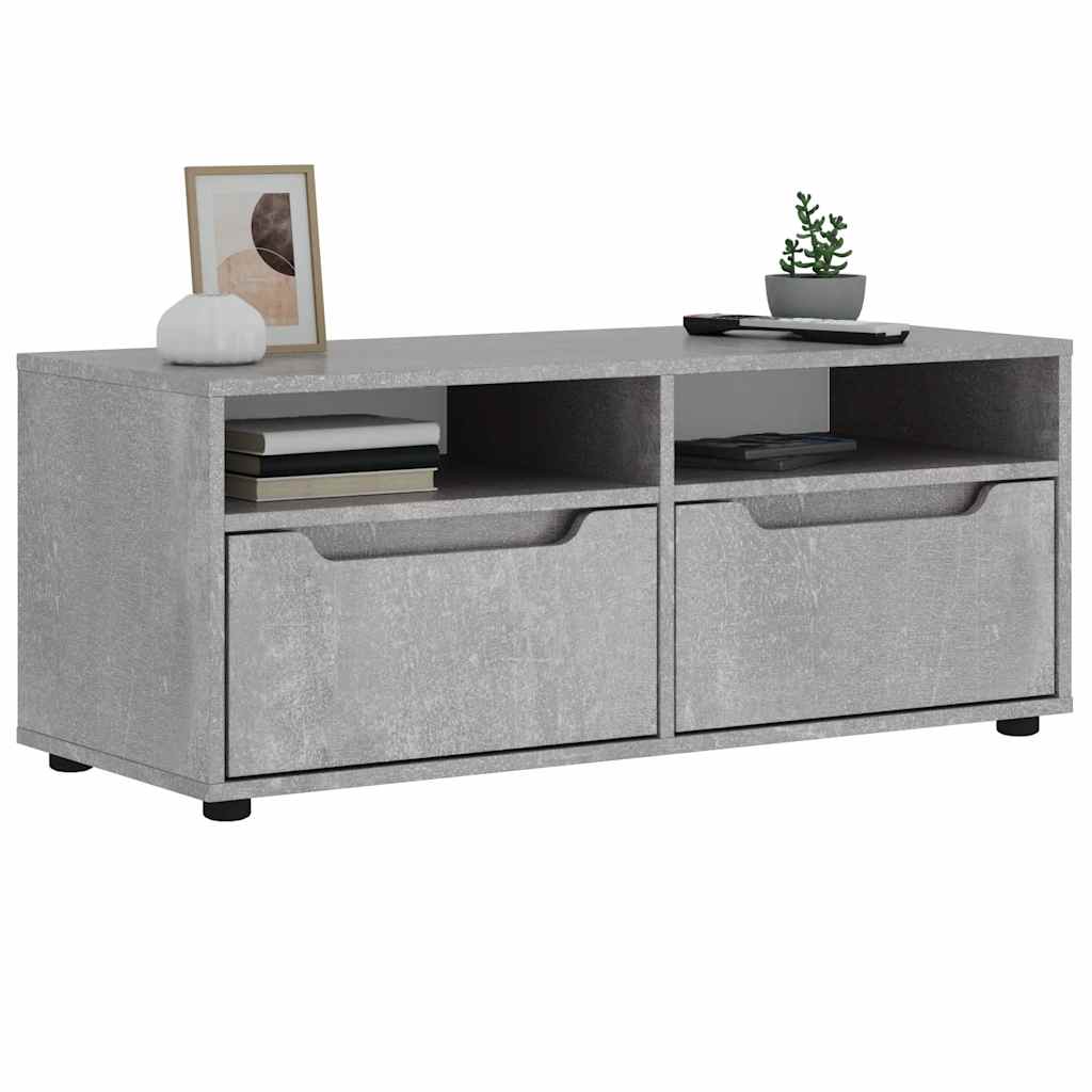 TV-Schrank VISNES Betongrau 100x40x38 cm Holzwerkstoff