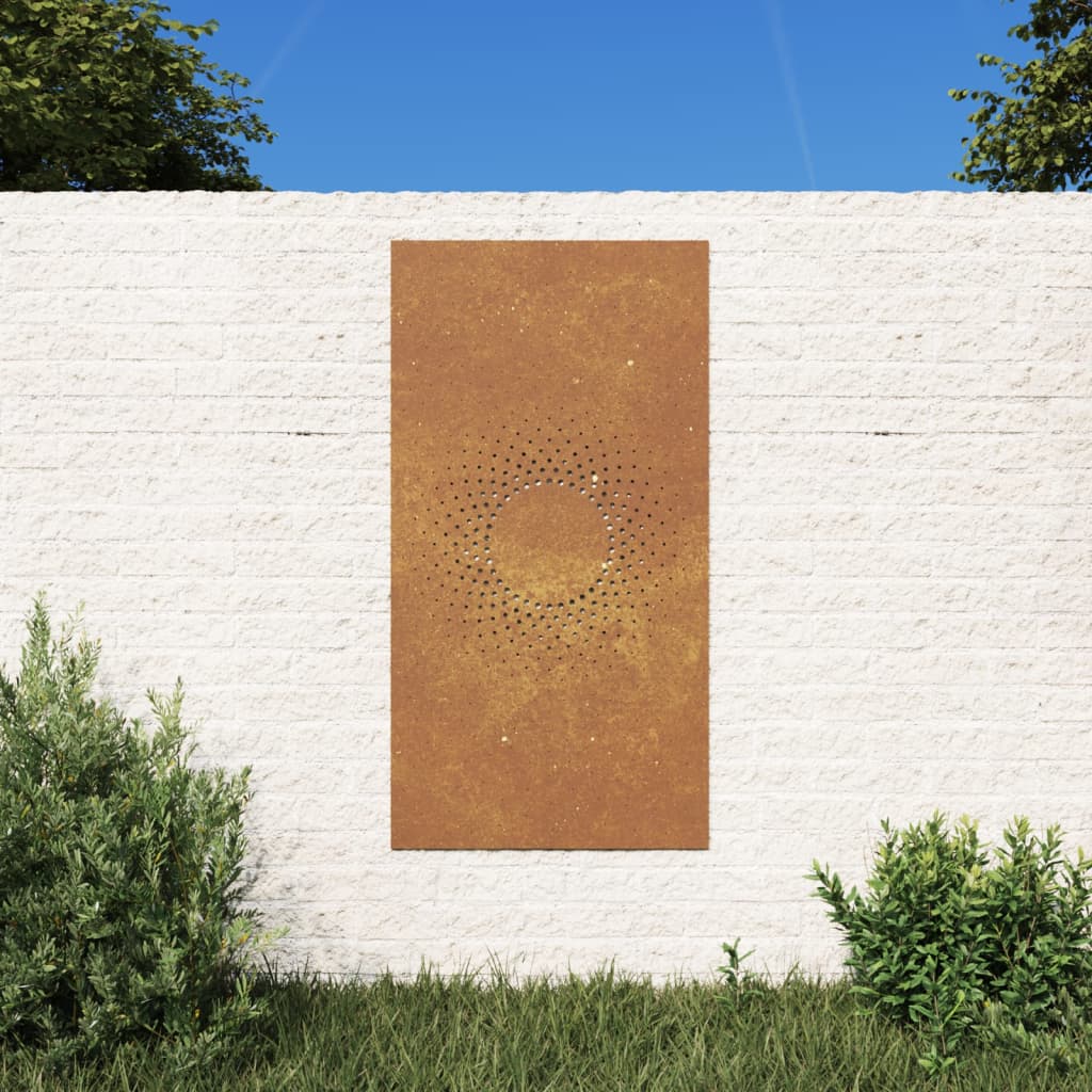 Garten-Wanddeko 105x55 cm Cortenstahl Sonne-Design Garten-Wanddeko 105x55 cm Cortenstahl Sonne-Design