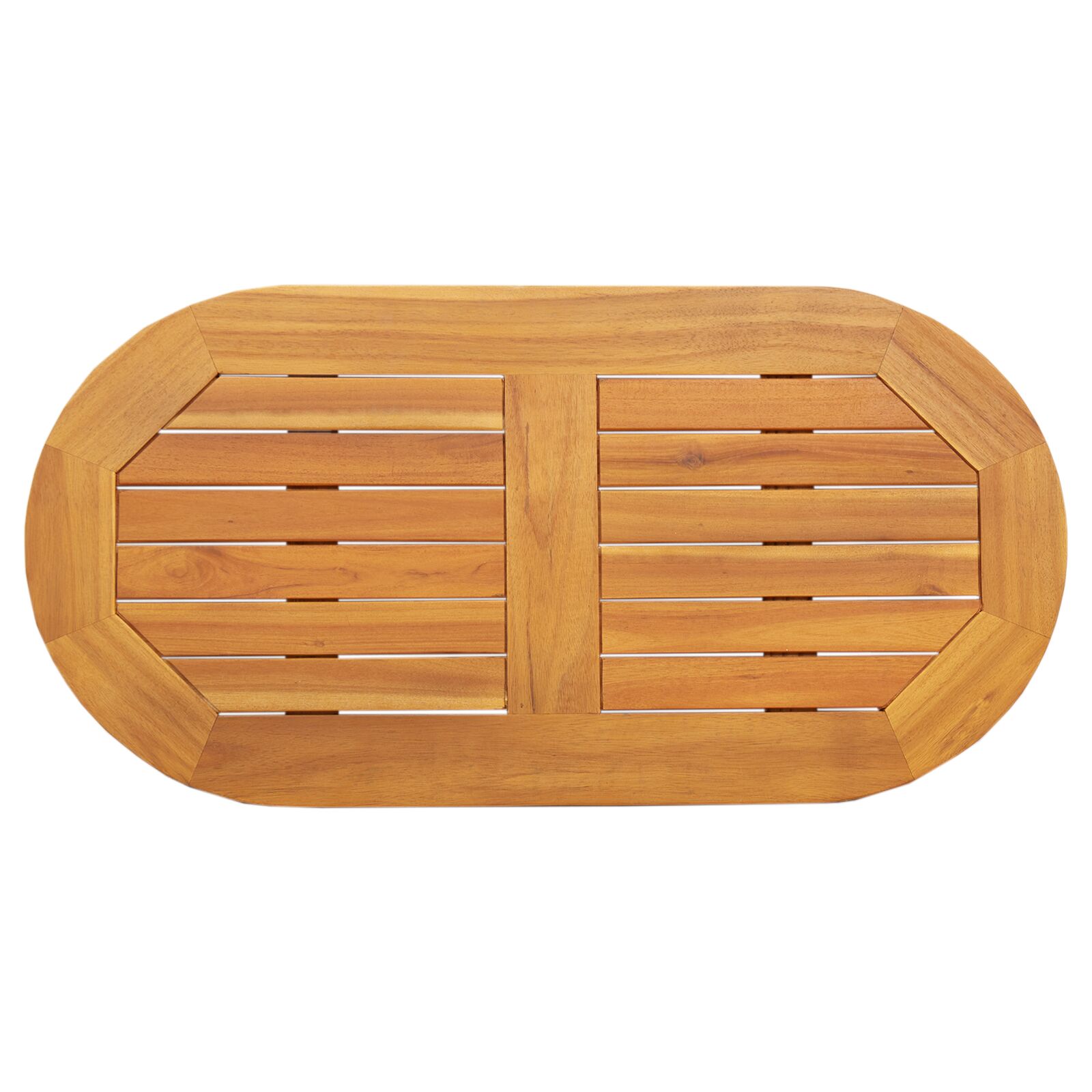 Tischplatte 80x40x2,2 cm ovale massivholz Akazie