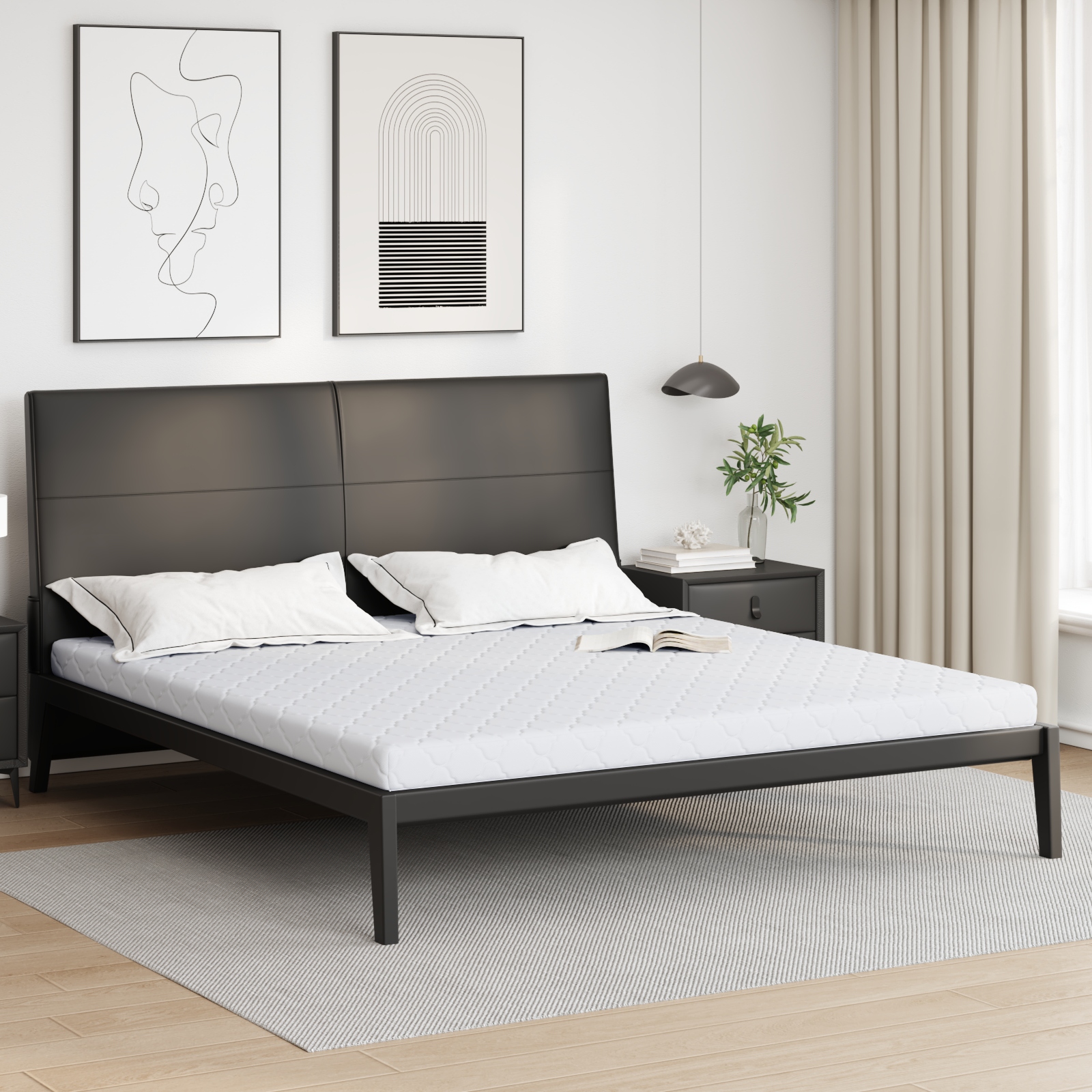 Matratzen Weiß 200 x 180 cm 100% Polyester-Gewebe
