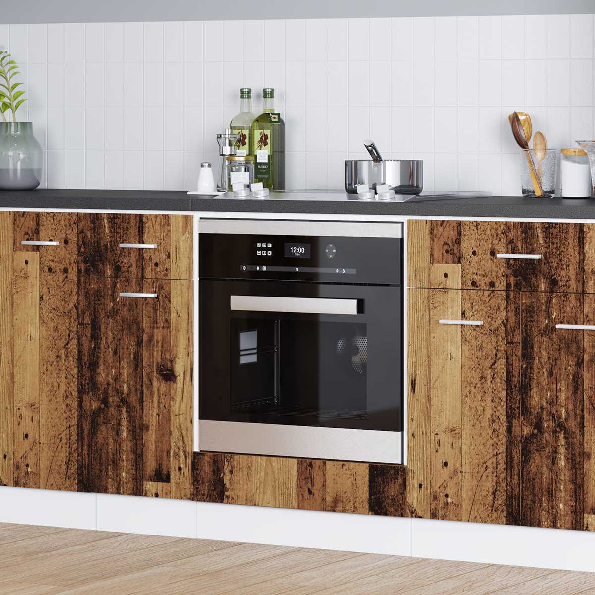 Ofenschrank Alte Holz 60x46x81,5 cm Spanplatte