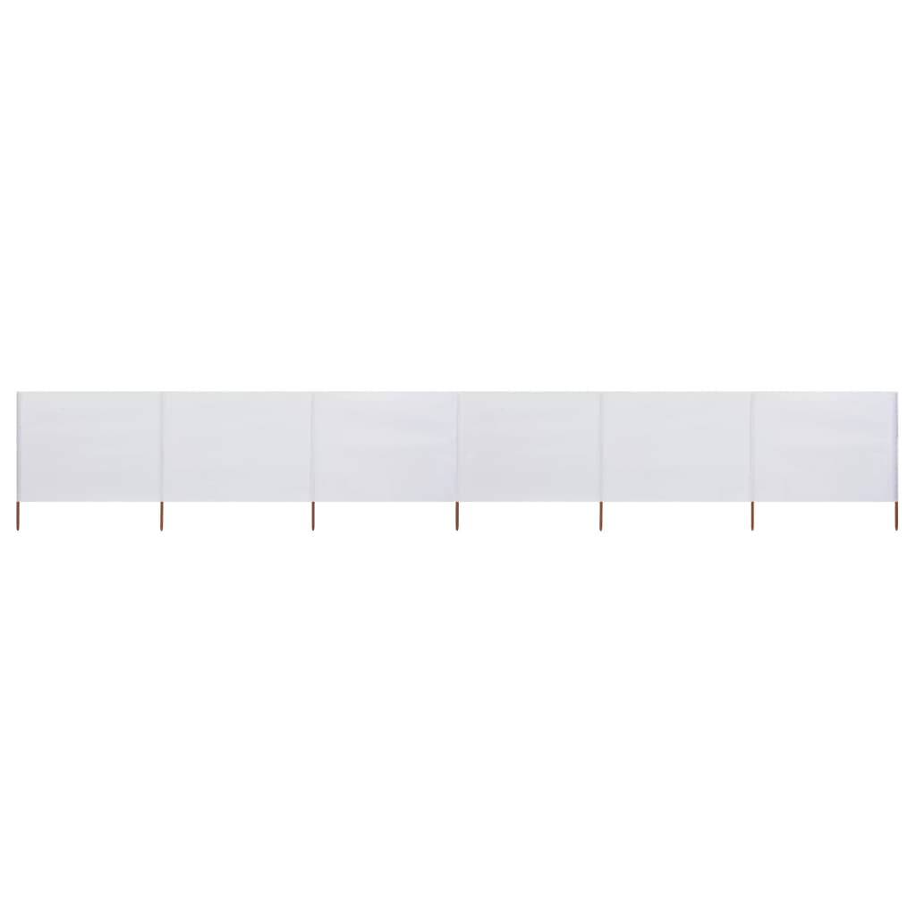6-teiliges Windschutzgewebe 800 x 160 cm Sandweiß