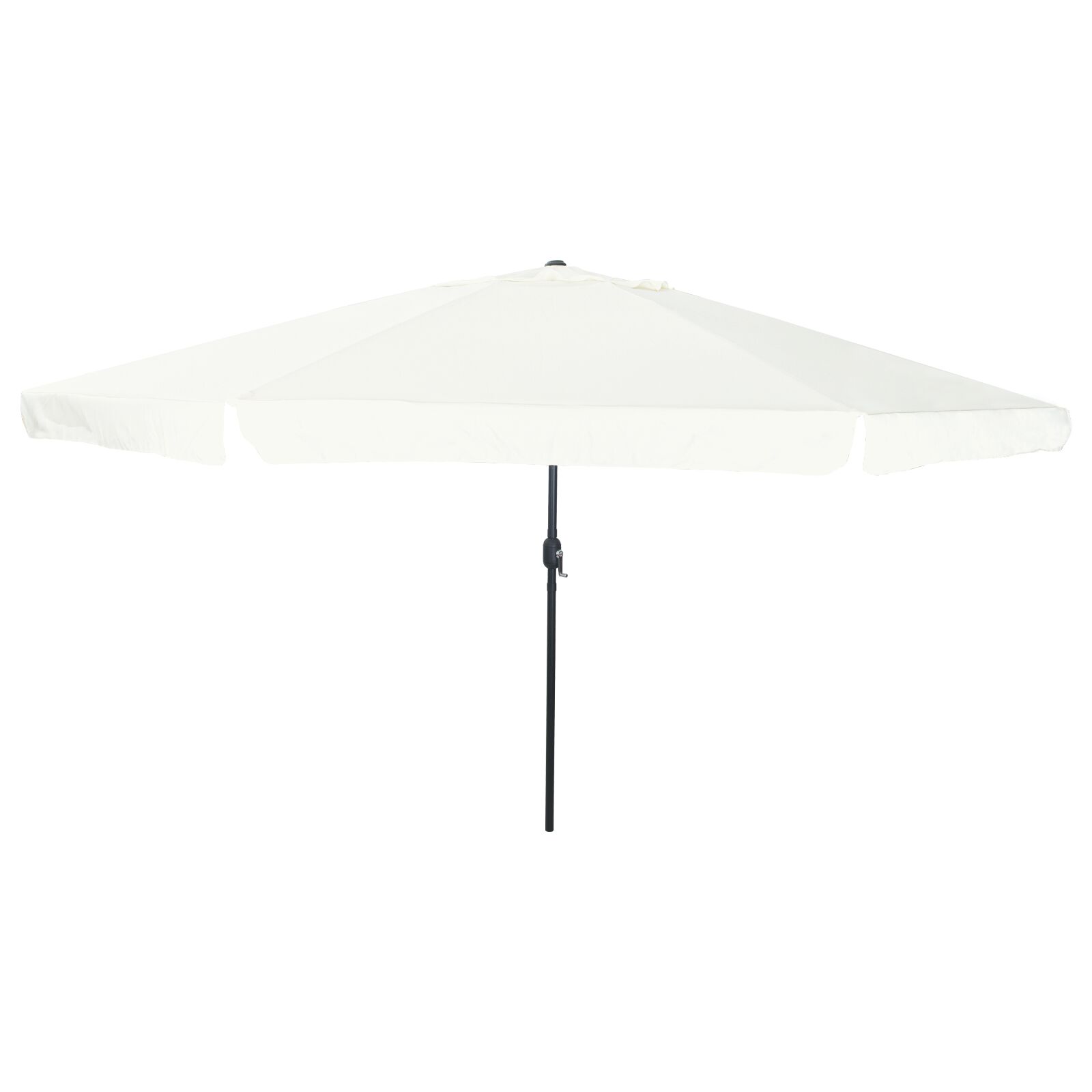 Garten-Schirm ø395x245 cm Sand Weiß