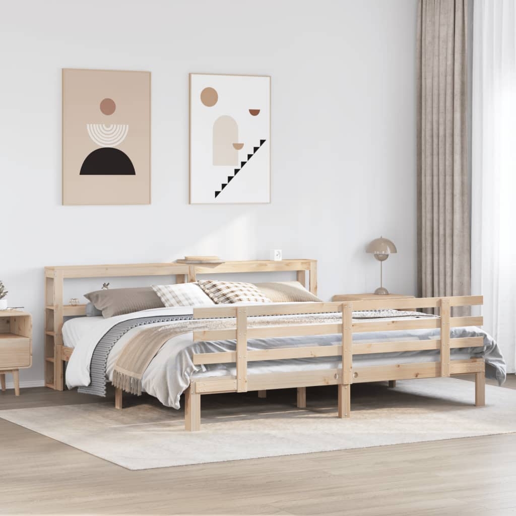 Bettgestell mit Kopfteil ohne Matratze 180x200 cm