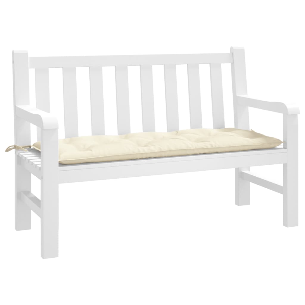 vidaXL Gartenbank-Auflage Creme 120x50x7 cm Oxford-Gewebe