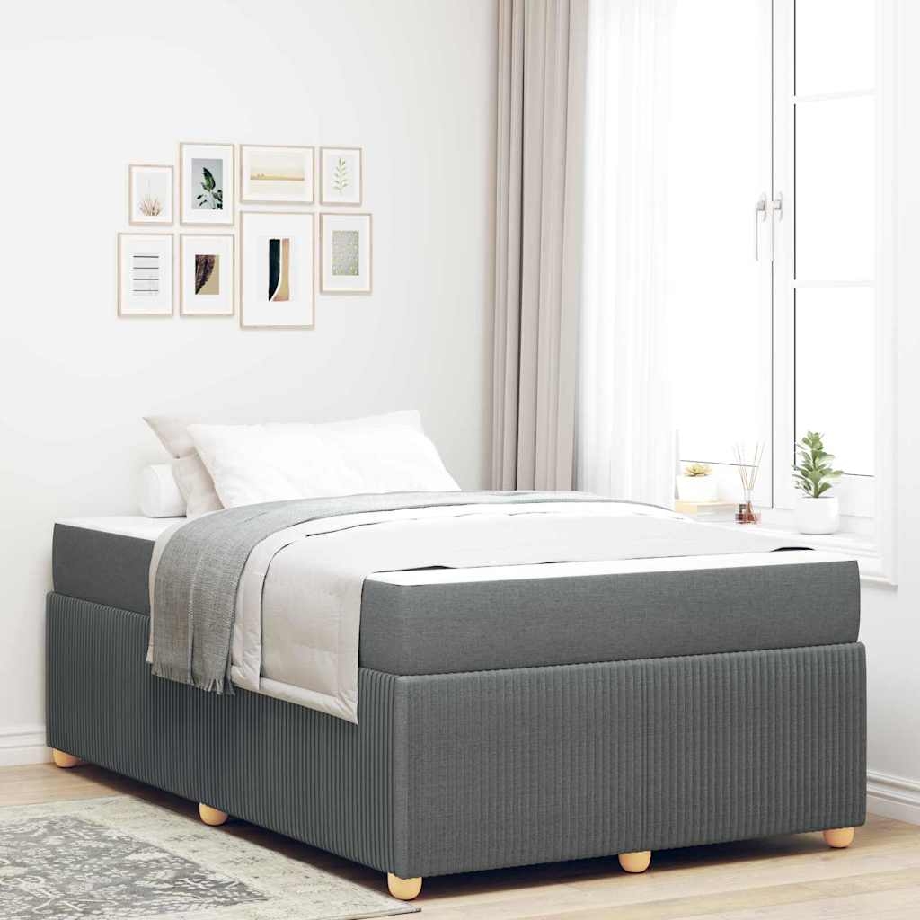 Bettgestell Sonstiges Dunkelgrau 120 x 190 cm Stoff