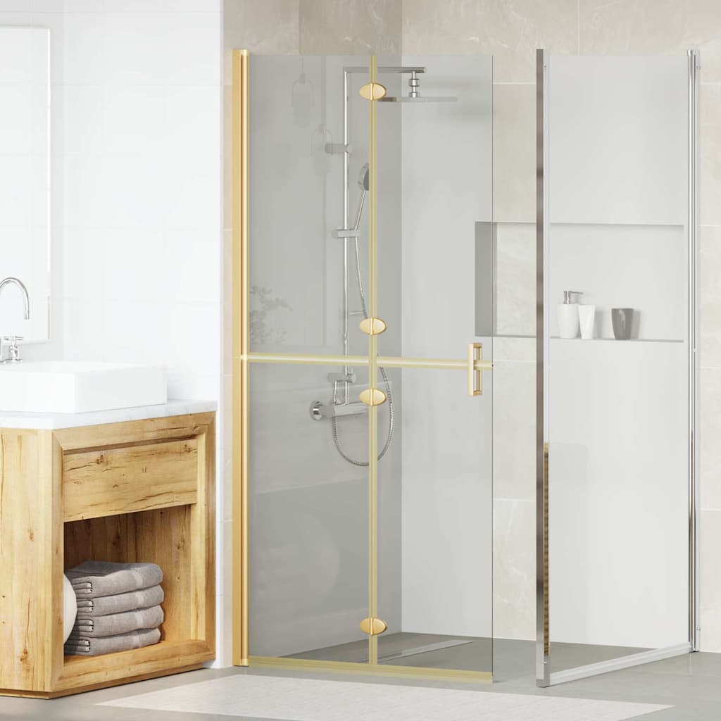 Walk-in Duschwand Sonstiges Golden und Transparent 90 x 190 cm Walk-in Duschwand Sonstiges Golden und Transparent 90 x 190 cm