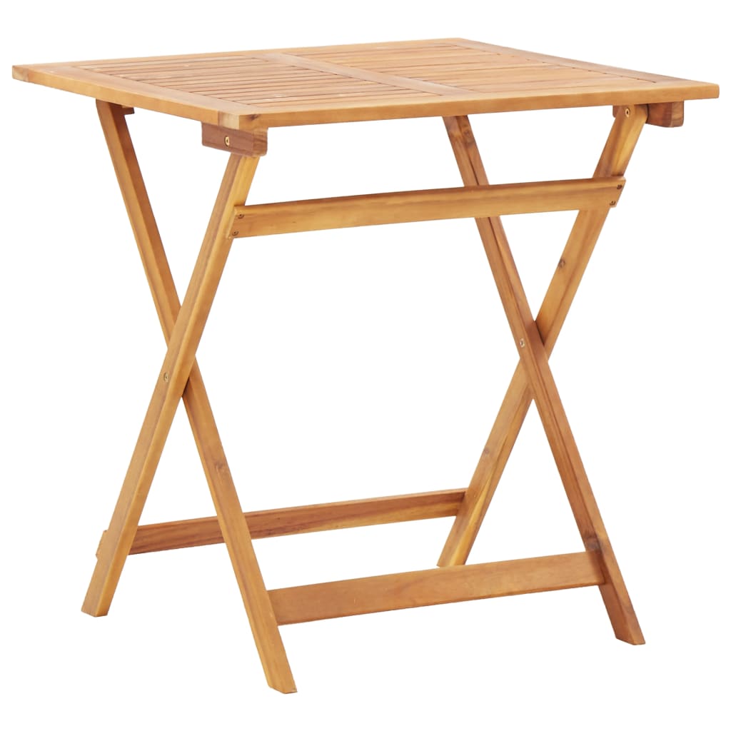 Klappbarer Gartentisch 70 x 70 x 75 cm Massivholz Akazie
