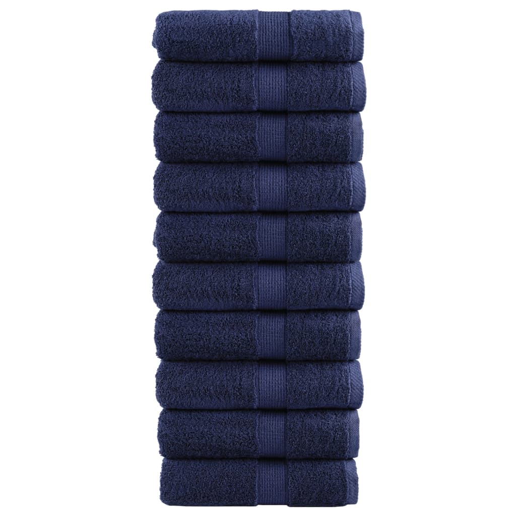 Premium-Waschlappen 10 Stk Marineblau 30x30 600 g/m² Baumwolle