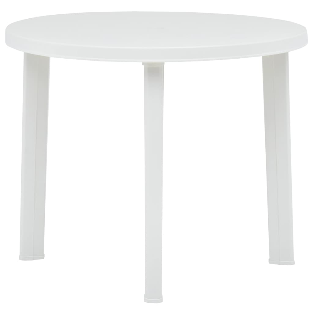 Gartentisch Weiß 89 cm Kunststoff