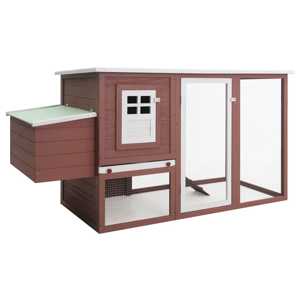 Garten-Hühnerstall mit 1 Legenest Braun Holz