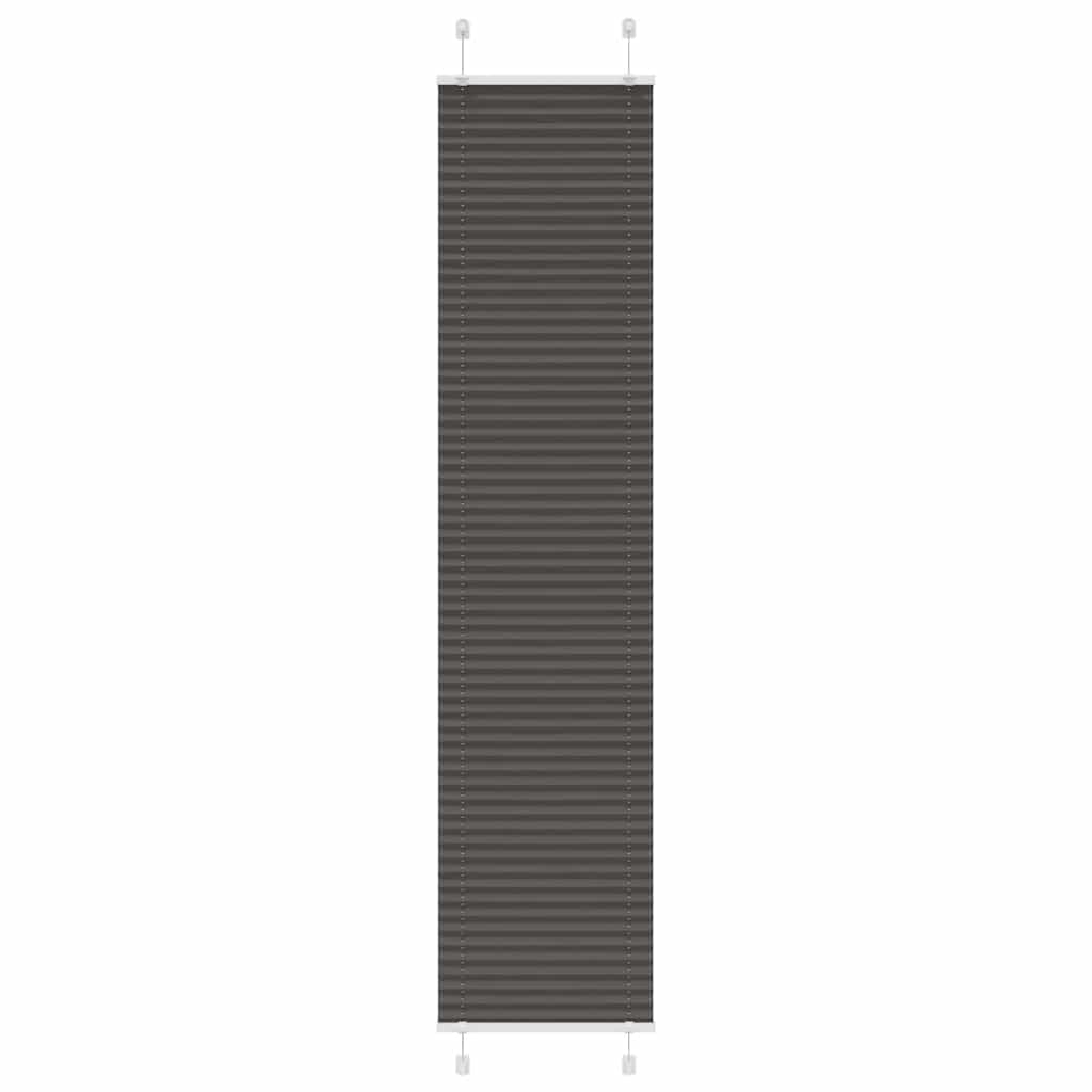 Plissee Schwarz 50x200 cm Stoffbreite 49,4 cm Polyester