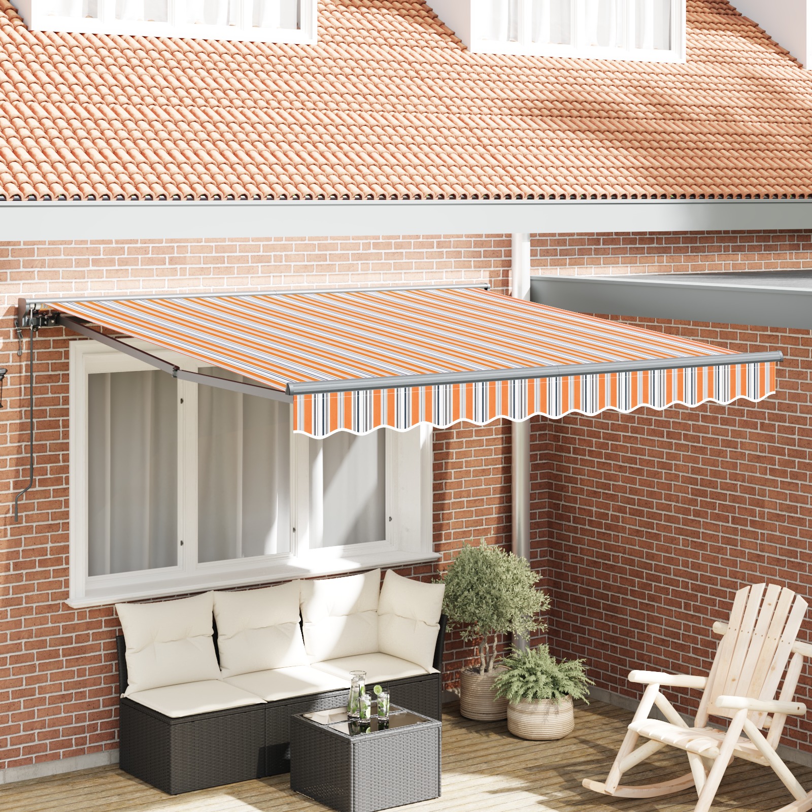 Einziehbare Markise Marineblau 350x250 cm