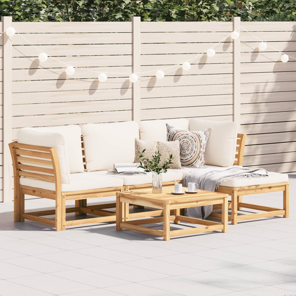 5-tlg. Garten-Lounge-Set mit Kissen Massivholz Akazie 5-tlg. Garten-Lounge-Set mit Kissen Massivholz Akazie