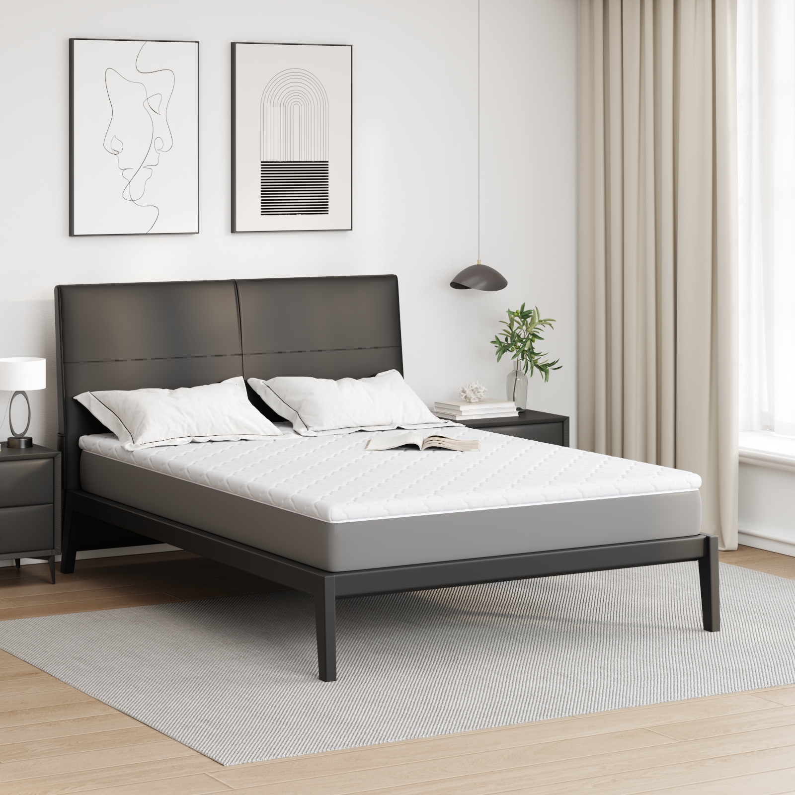 Matratzenpads Weiß 140 x 200 cm Nicht klebendes Polyester