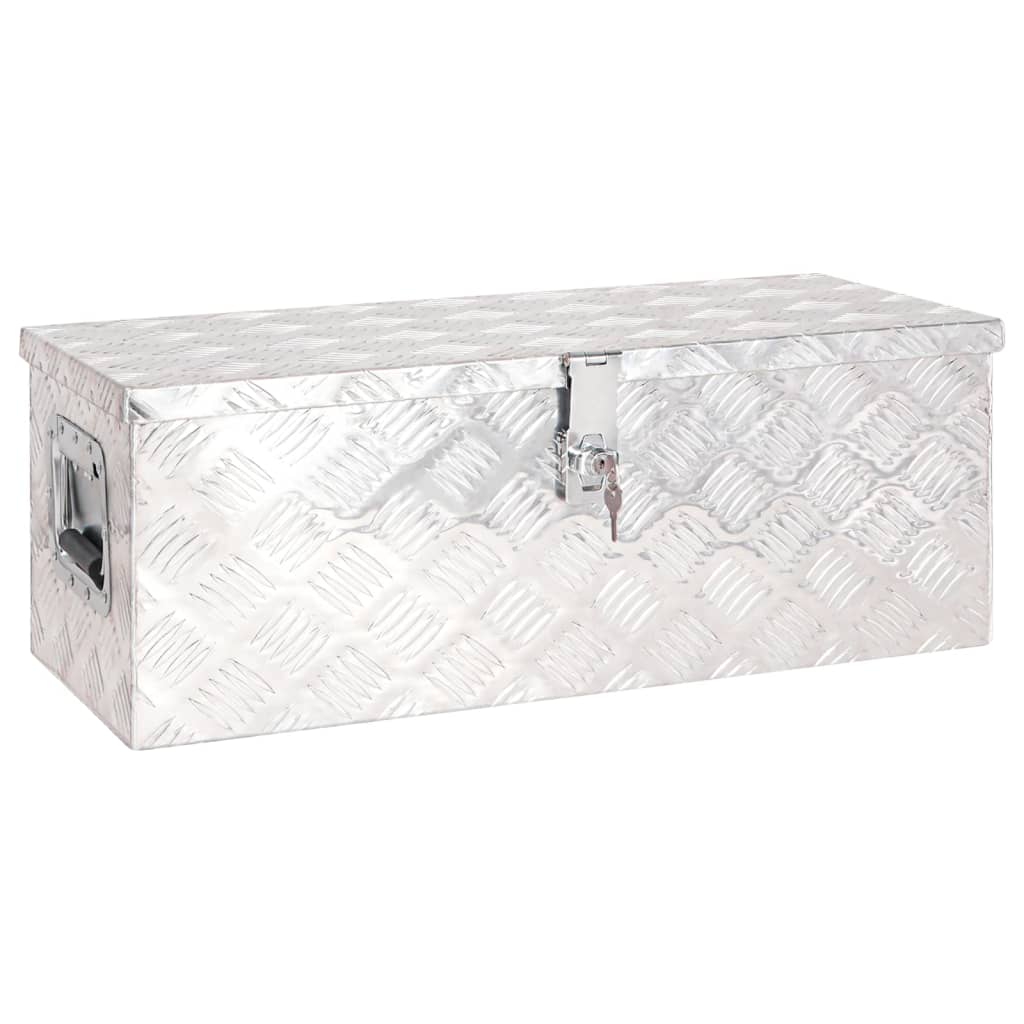 Aufbewahrungsbox Silbern 70x31x27 cm Aluminium