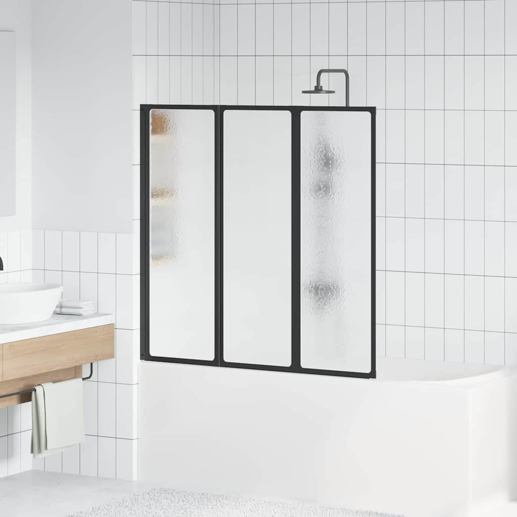 Duschwand Schwarz 120 x 2 x 117 cm Aluminium Duschwand Schwarz 120 x 2 x 117 cm Aluminium