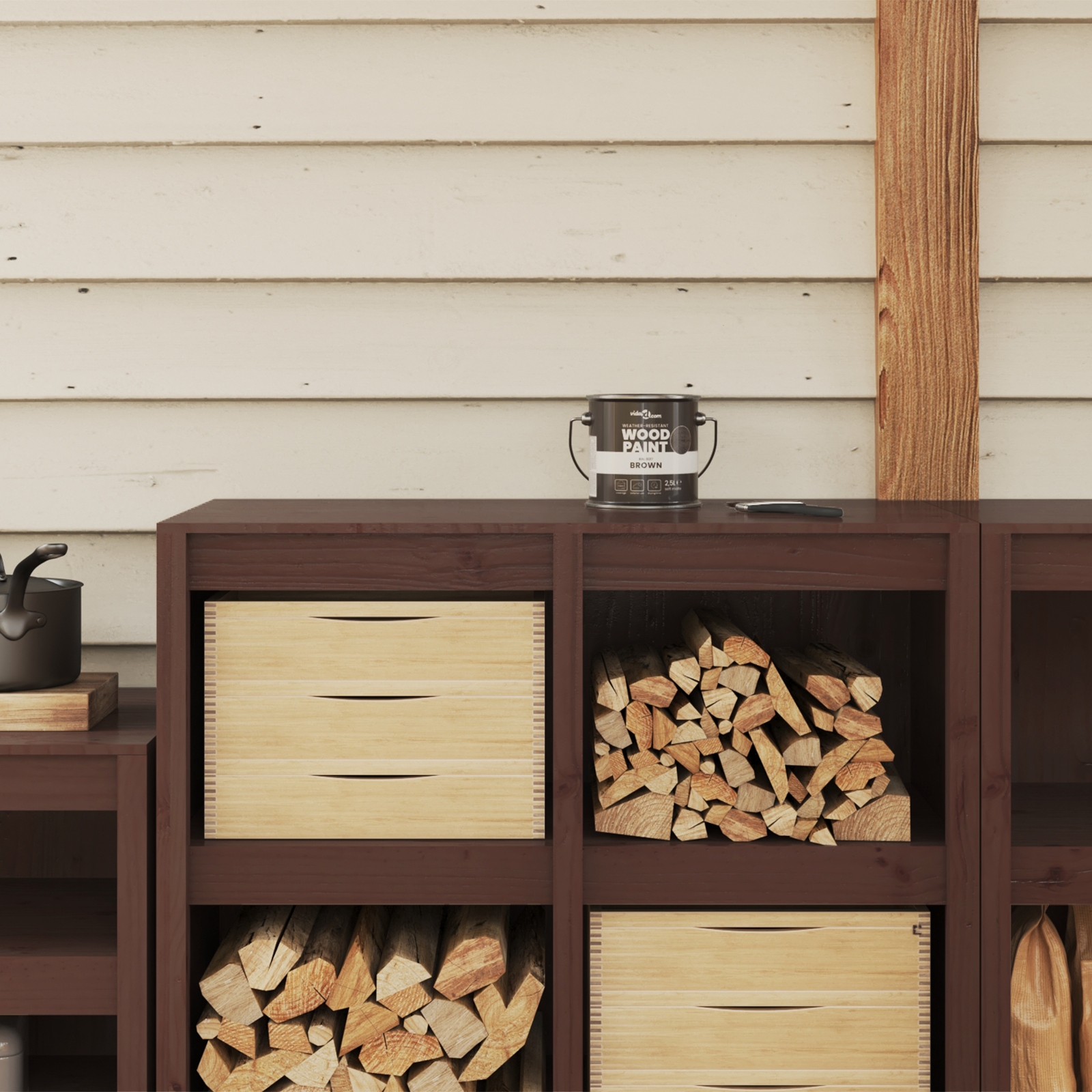 Holzfarbe Braun 2,5 L