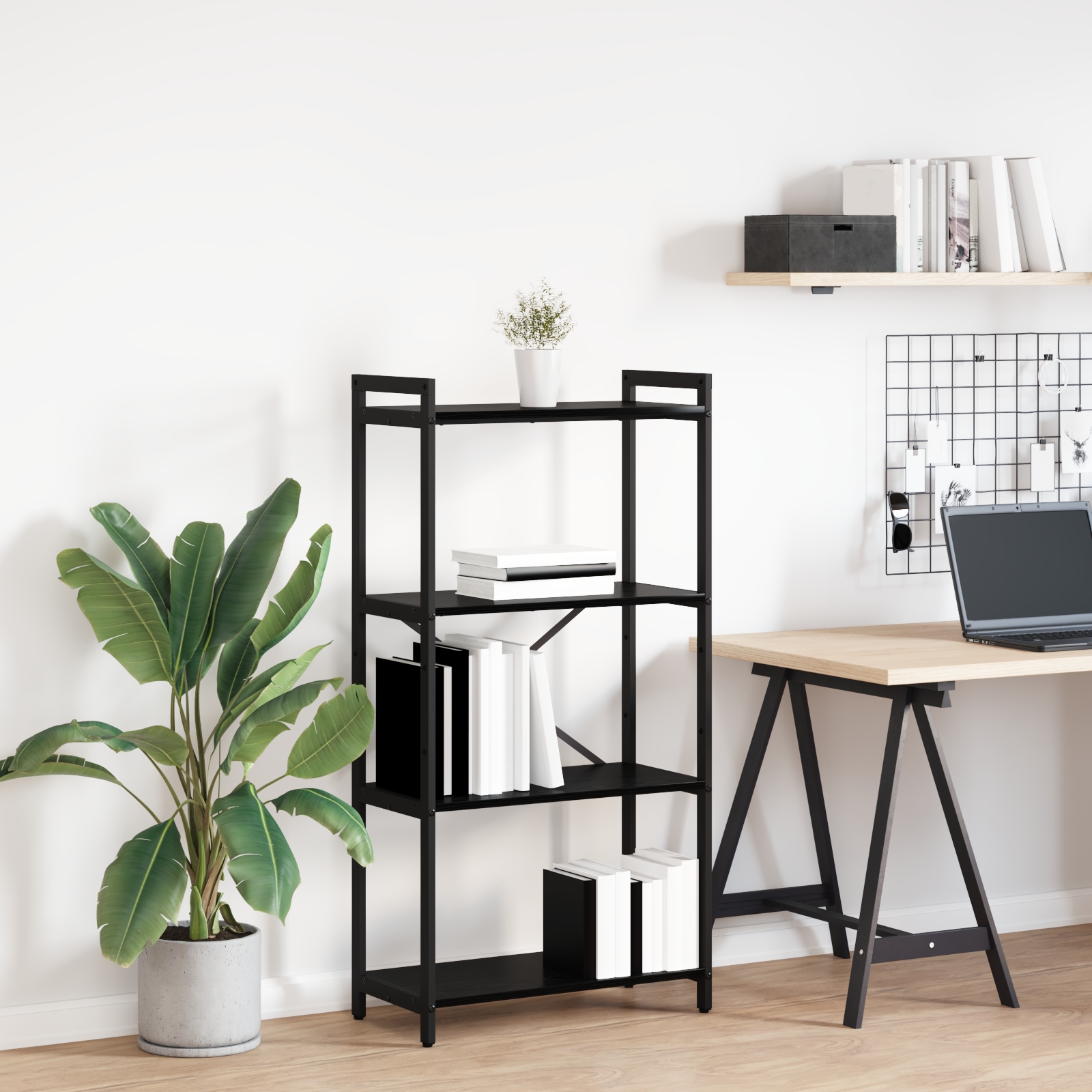 Bücherregal Schwarze Eiche 60 x 30 x 118 cm Holzwerkstoff