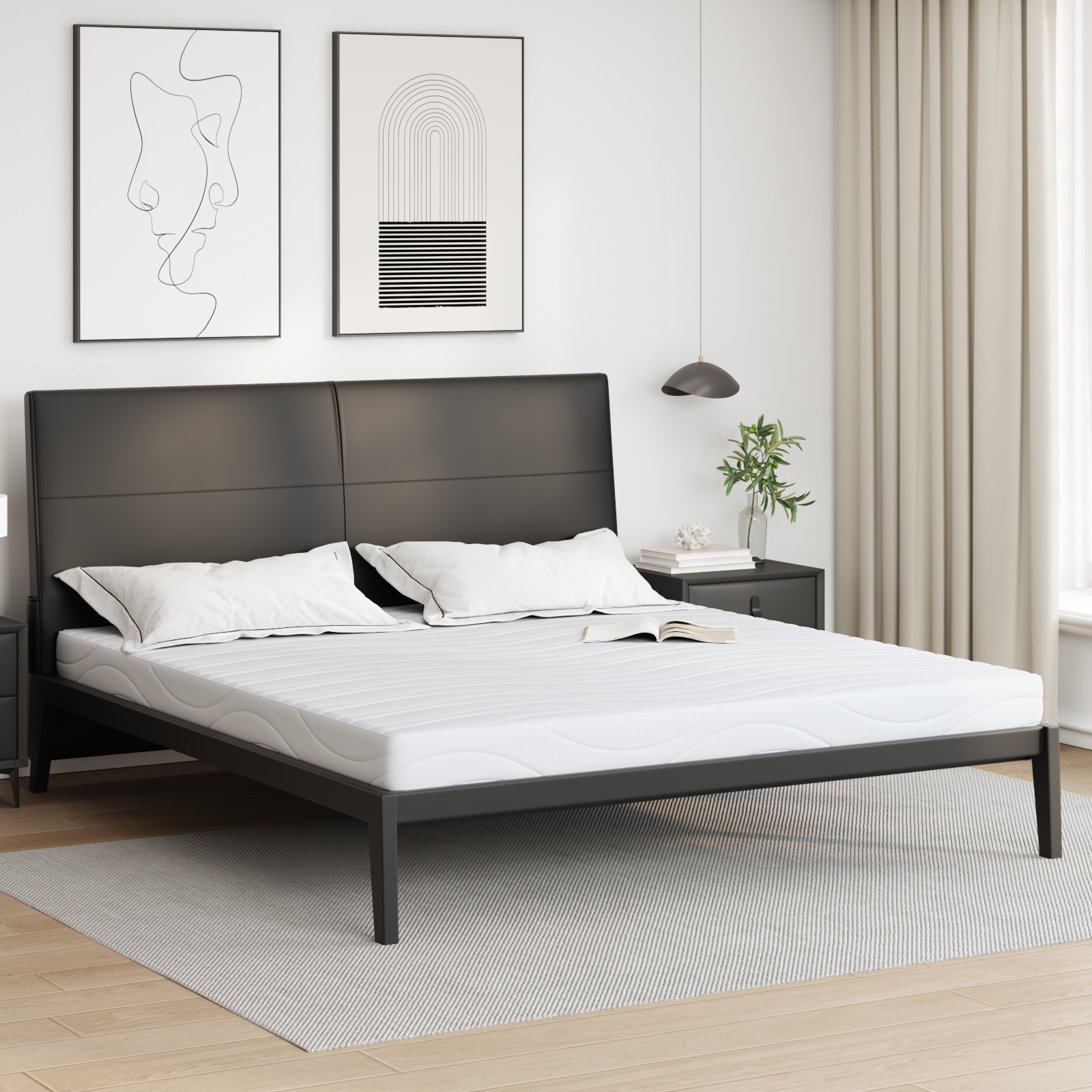 Matratzen Weiß 180 x 200 cm 100% Polyester-Gewebe