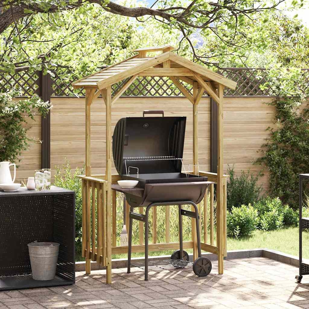 BBQ Schuppen 133,5x63x200 cm Imprägniertes Kiefernholz