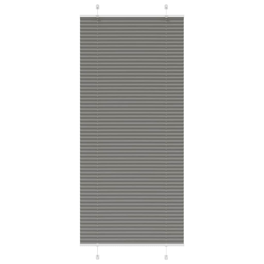 Plissee Anthrazit 85x200 cm Stoffbreite 84,4 cm Polyester
