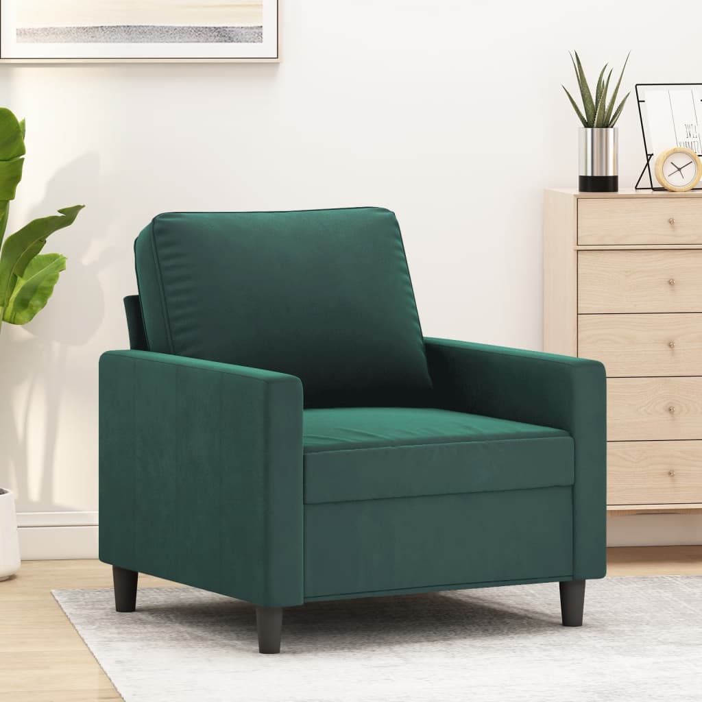 Sessel Dunkelgrün 60 cm Samt Sessel Dunkelgrün 60 cm Samt