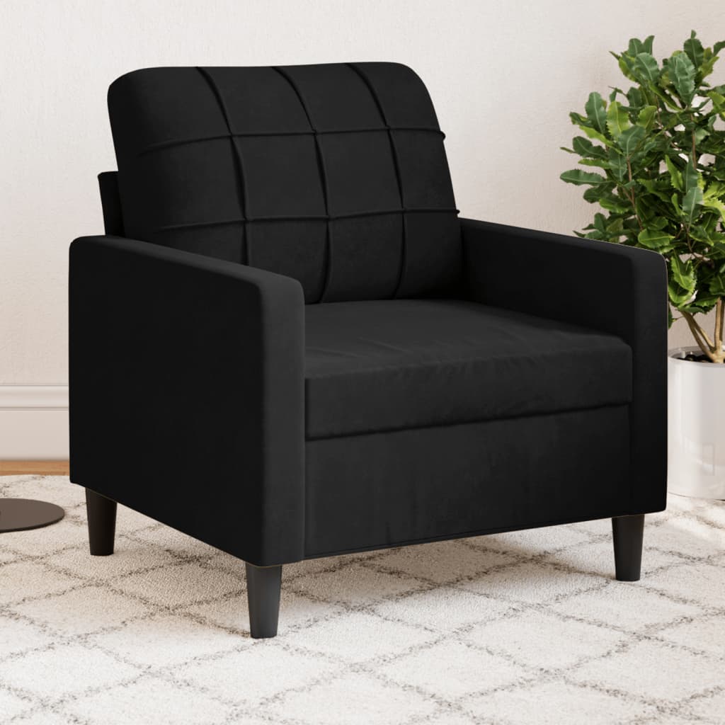 Sessel Schwarz 60 cm Samt Sessel Schwarz 60 cm Samt