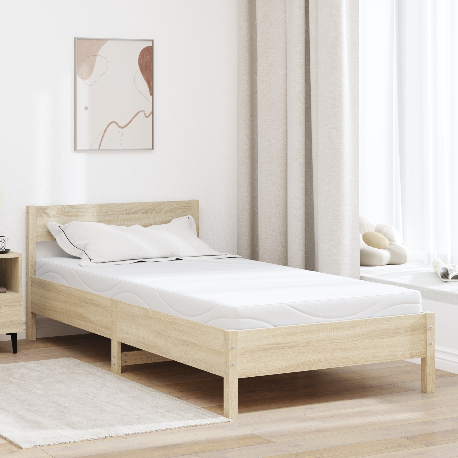 Matratzen Weiß 90 x 190 cm 100% Polyester-Gewebe