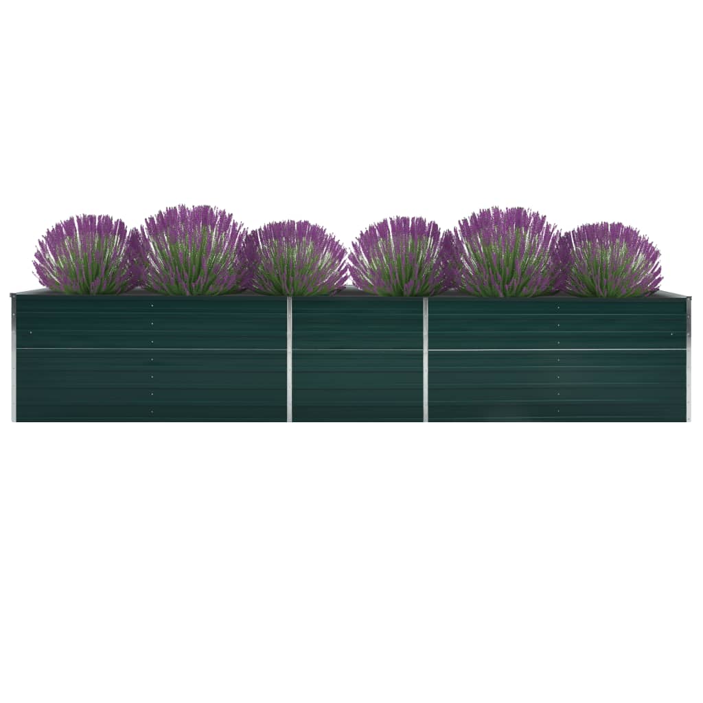 Garten-Hochbeet Verzinkter Stahl 400×80×77 cm Grün Garten-Hochbeet Verzinkter Stahl 400×80×77 cm Grün
