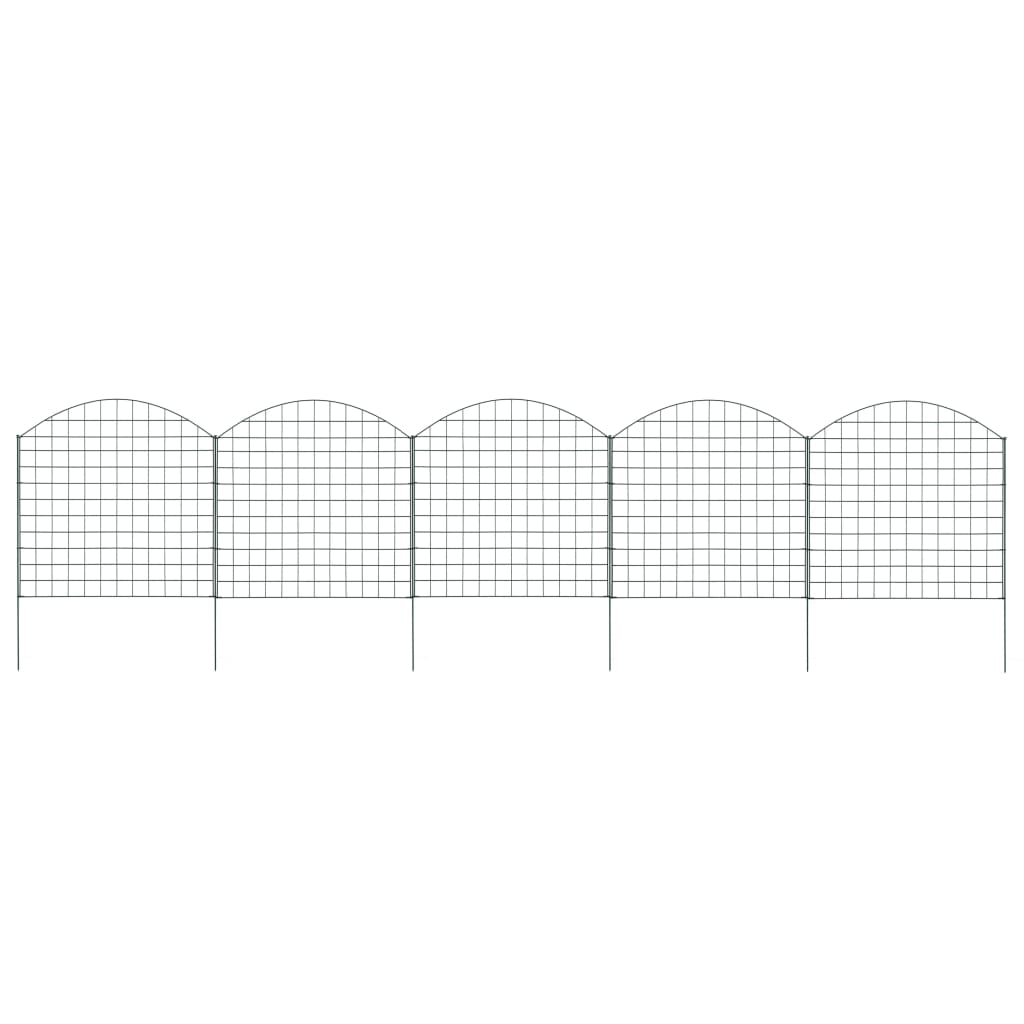 Gartenzaun Set Konvex 77,5x78,5 cm Grün