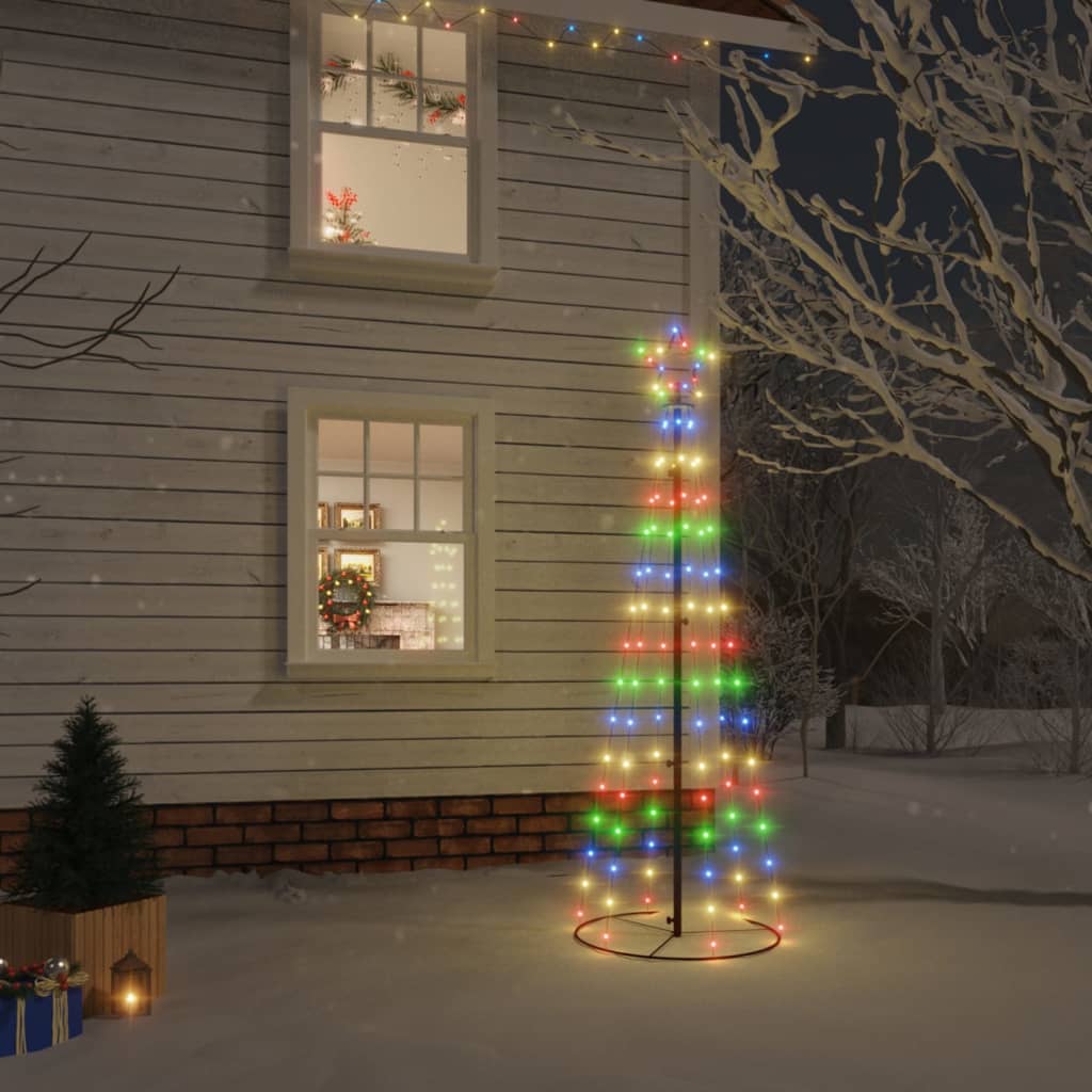 LED-Weihnachtsbaum Kegelform Mehrfarbig 108 LEDs 70x180 cm