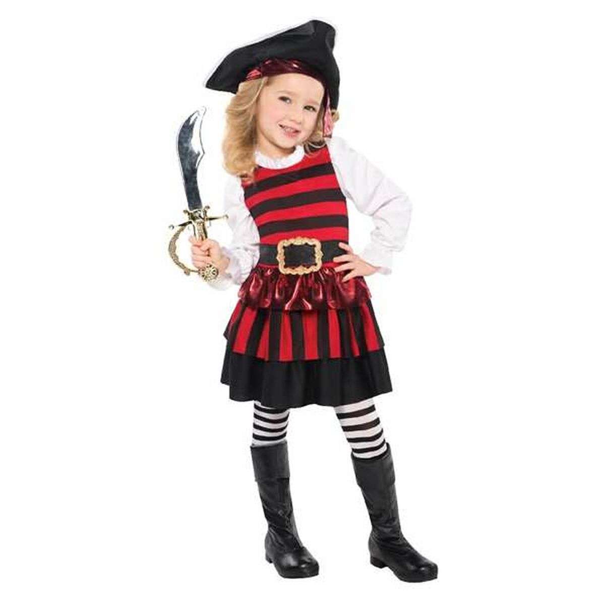 Verkleidung für Kinder Little Lass Pirat 4-6 Jahre