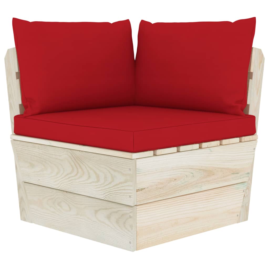 Palettenkissen 3-tlg. Rot Oxford-Gewebe