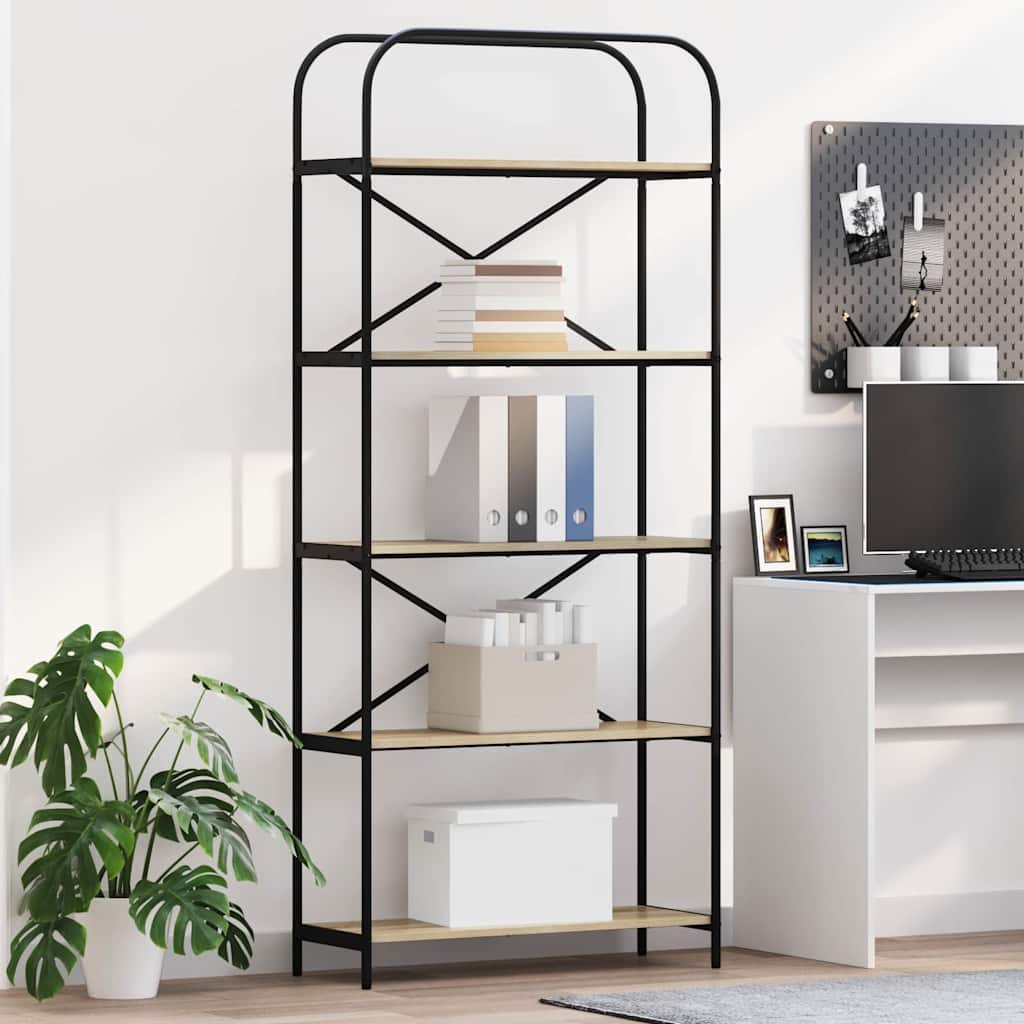 Regal Sonoma Eiche 80 x 30 x 183 cm Holzwerkstoff