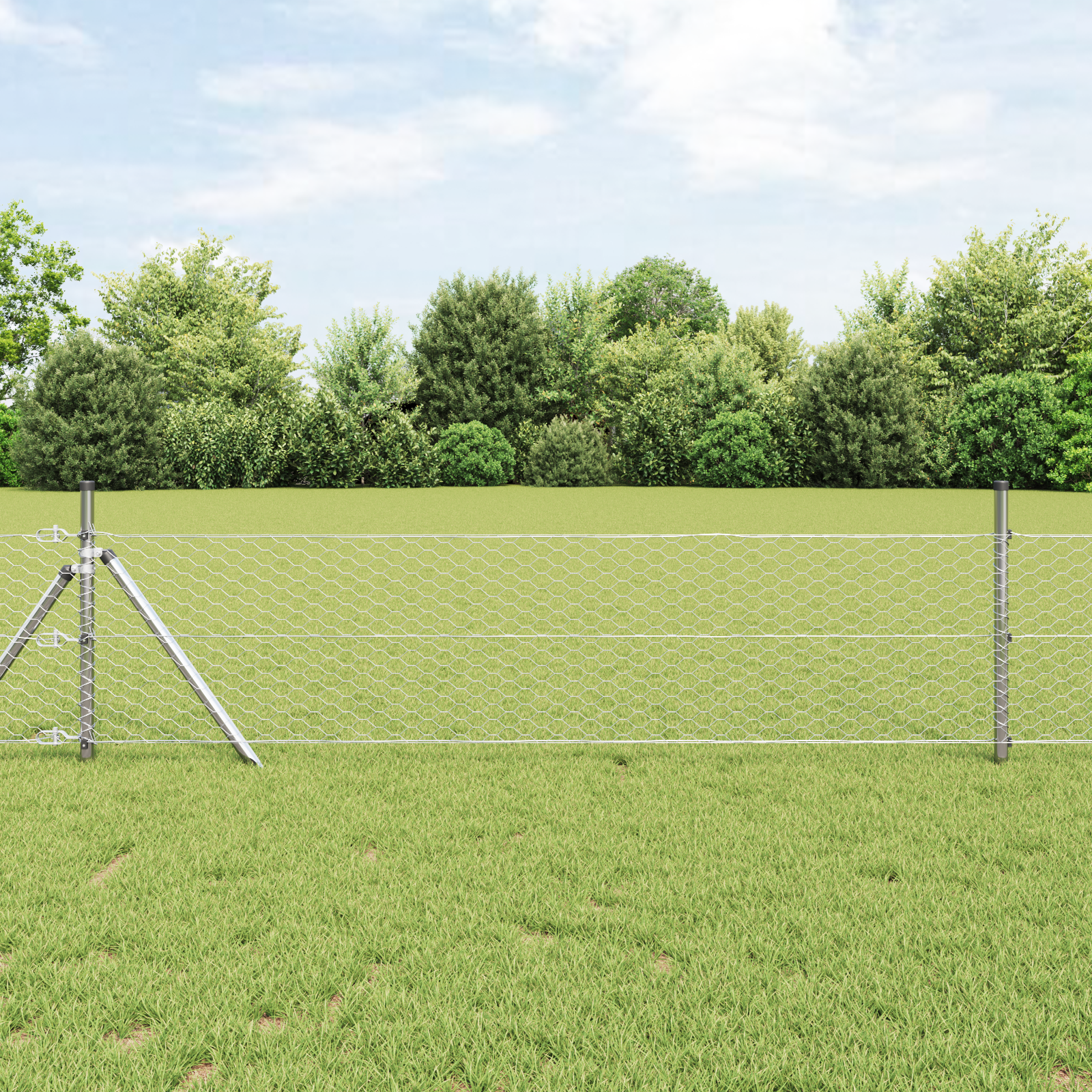 Sechseckzaun 0.8x50 m Verzinkter Stahl