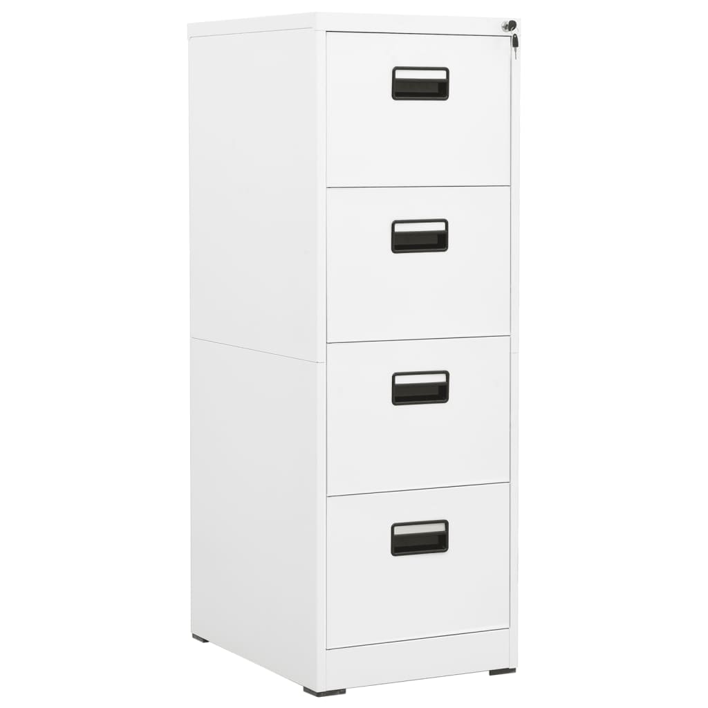 Aktenschrank Weiß 46x62x133 cm Stahl