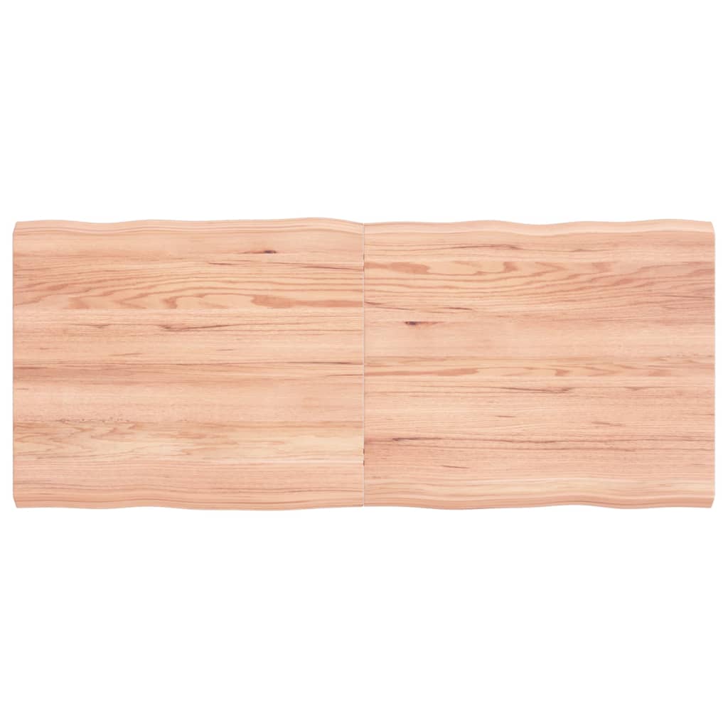 Tischplatte 120x50x(2-4) cm Massivholz Behandelt Baumkante
