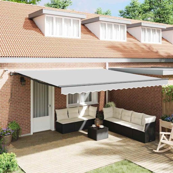 Markise mit Anthrazit 4,5 × 3,5 m Metall